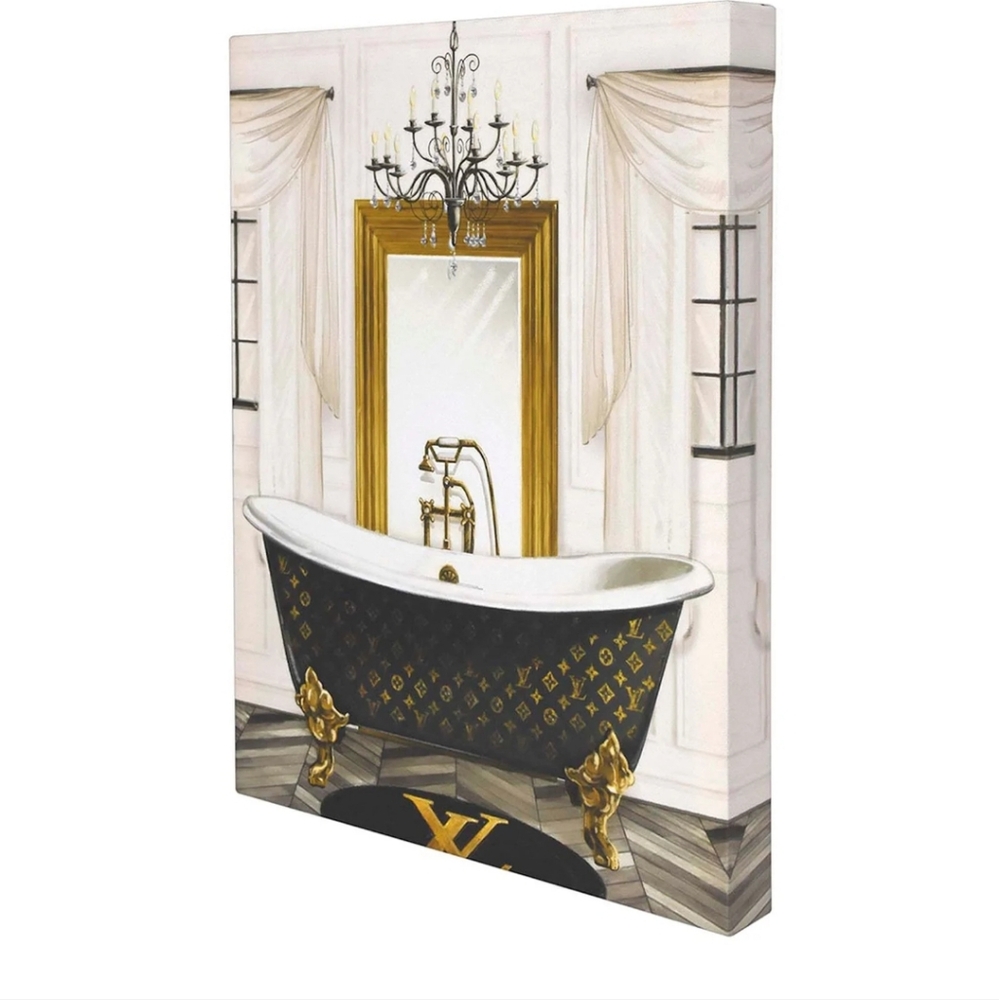 Chandelier Bath Canvas Wall Art - Picture 3 of 3